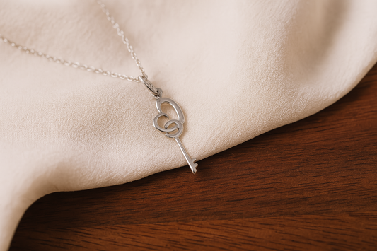 The Key to My Heart - Silver Necklace